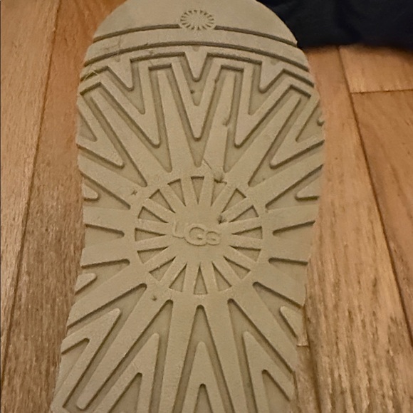 UGG Beige Suede Platform Slippers - Picture 5 of 5